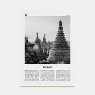 Bagan Travel B&W Poster
