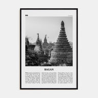 Bagan Travel B&W Poster