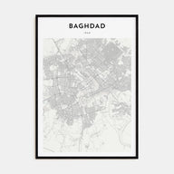 Baghdad Map Portrait Poster