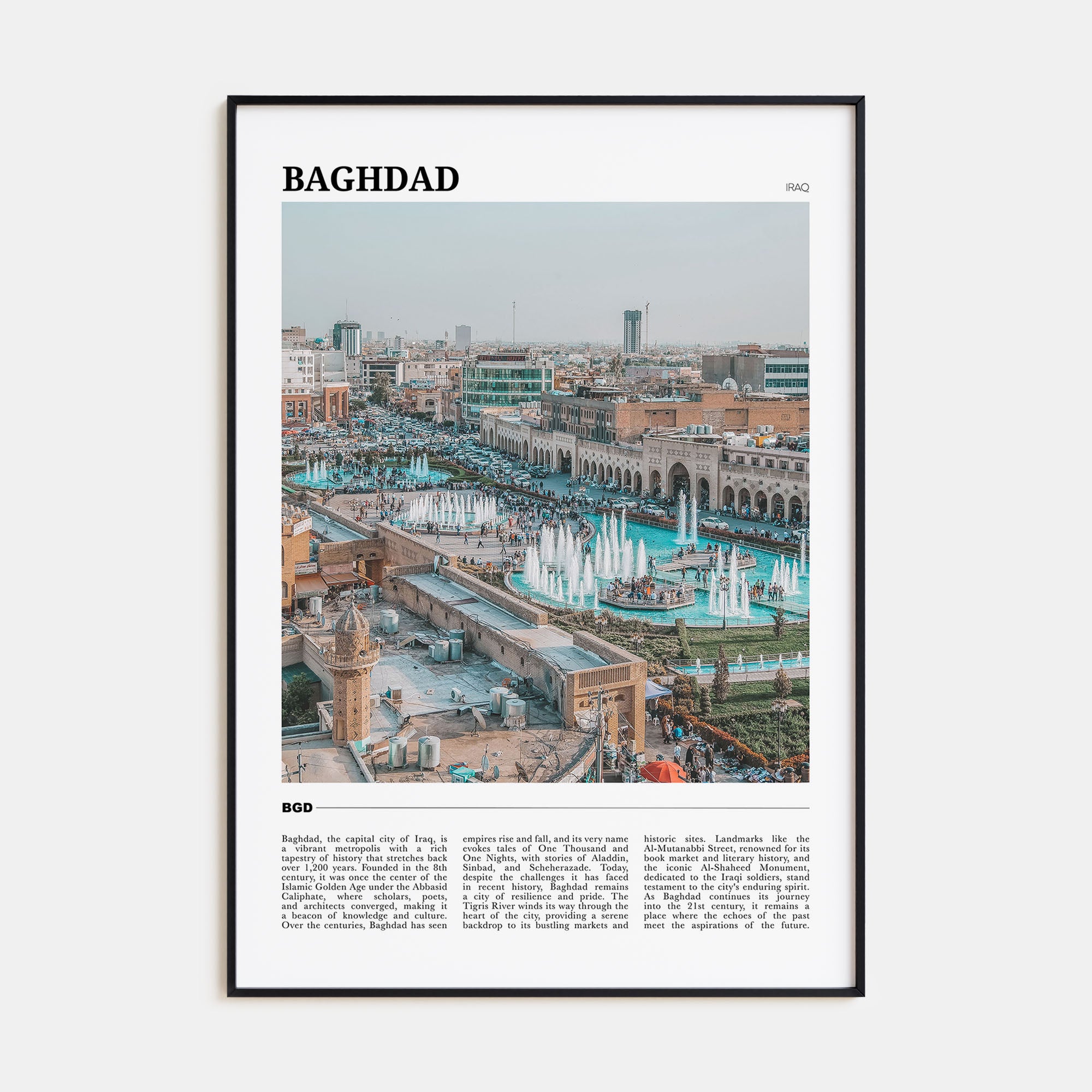 Baghdad Travel Color No 2 Poster
