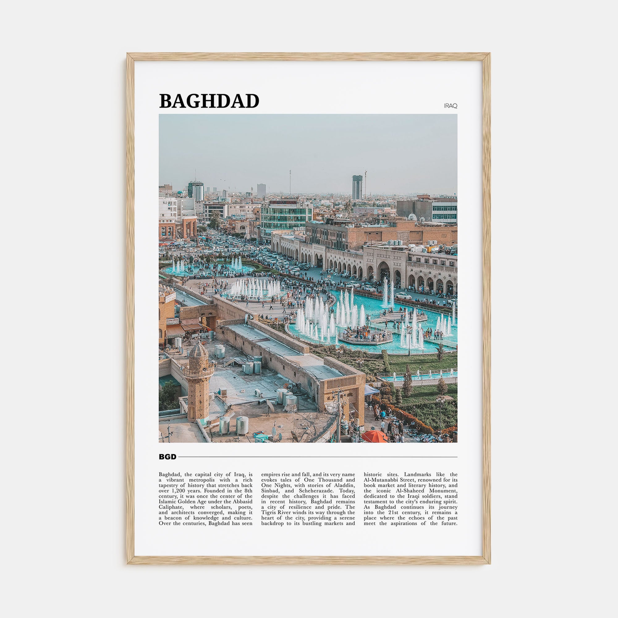 Baghdad Travel Color No 2 Poster