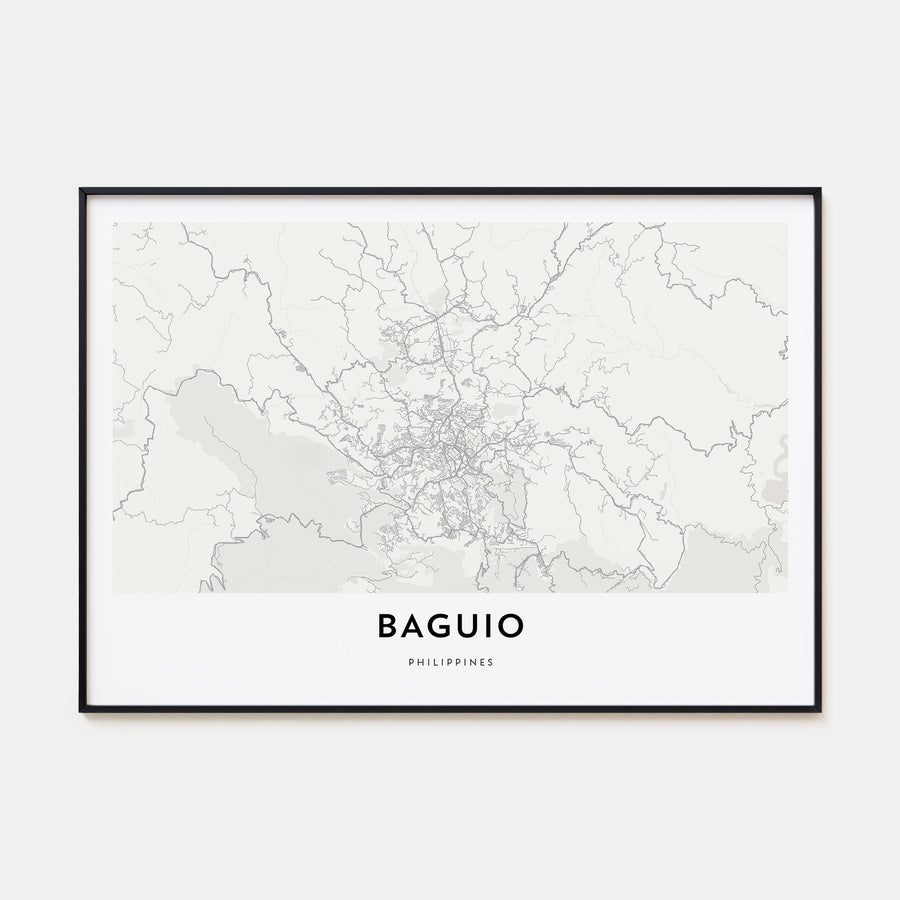 Baguio Map Landscape Poster
