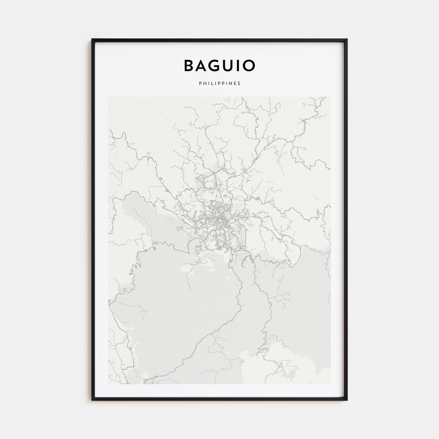 Baguio Map Portrait Poster