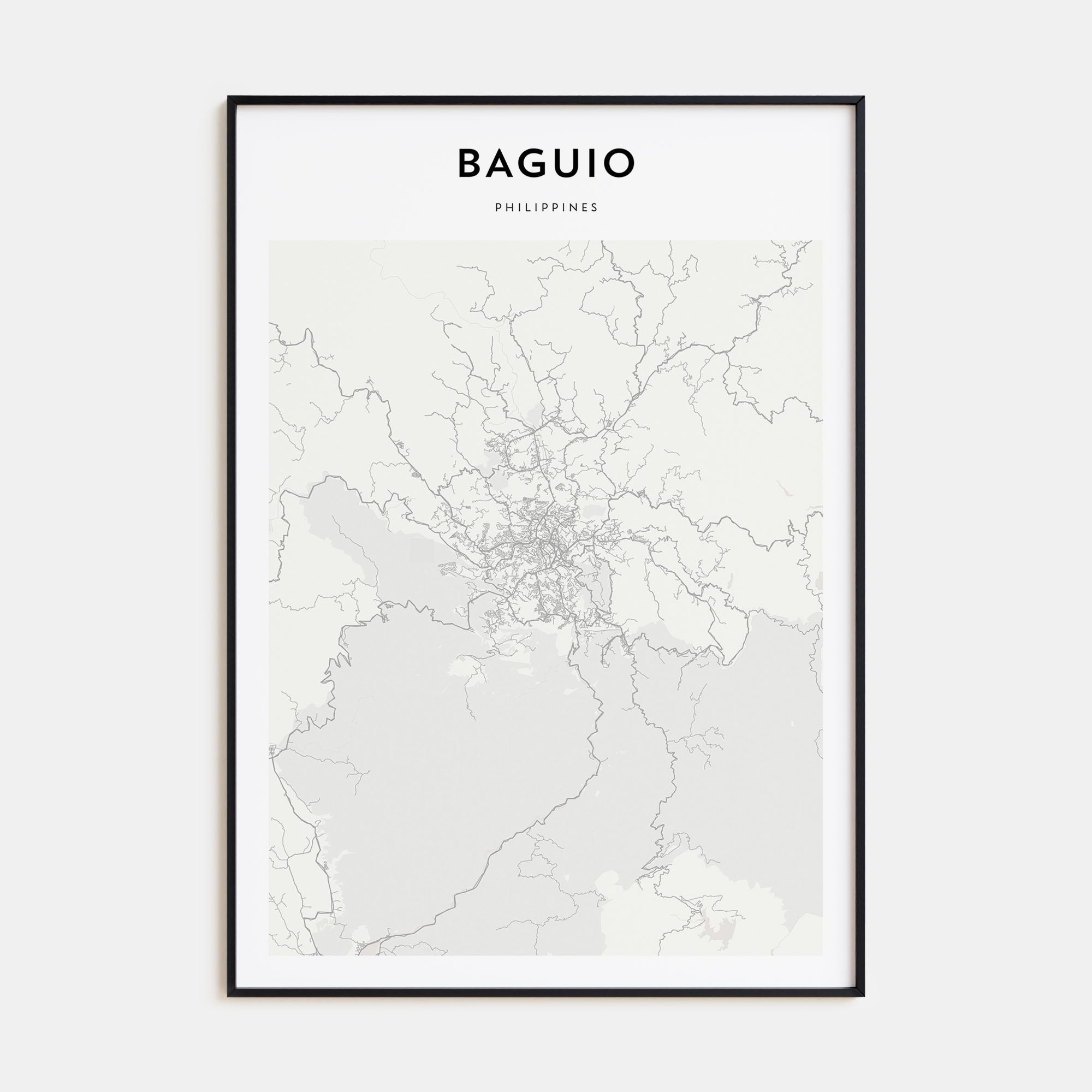 Baguio Map Portrait Poster