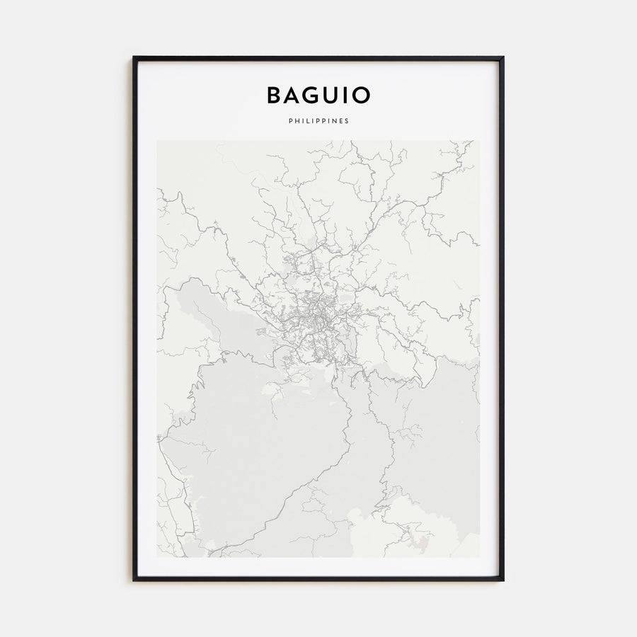 Baguio Map Portrait Poster