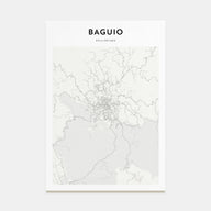 Baguio Map Portrait Poster