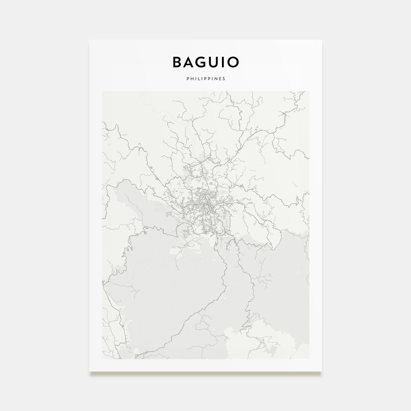 Baguio Map Portrait Poster