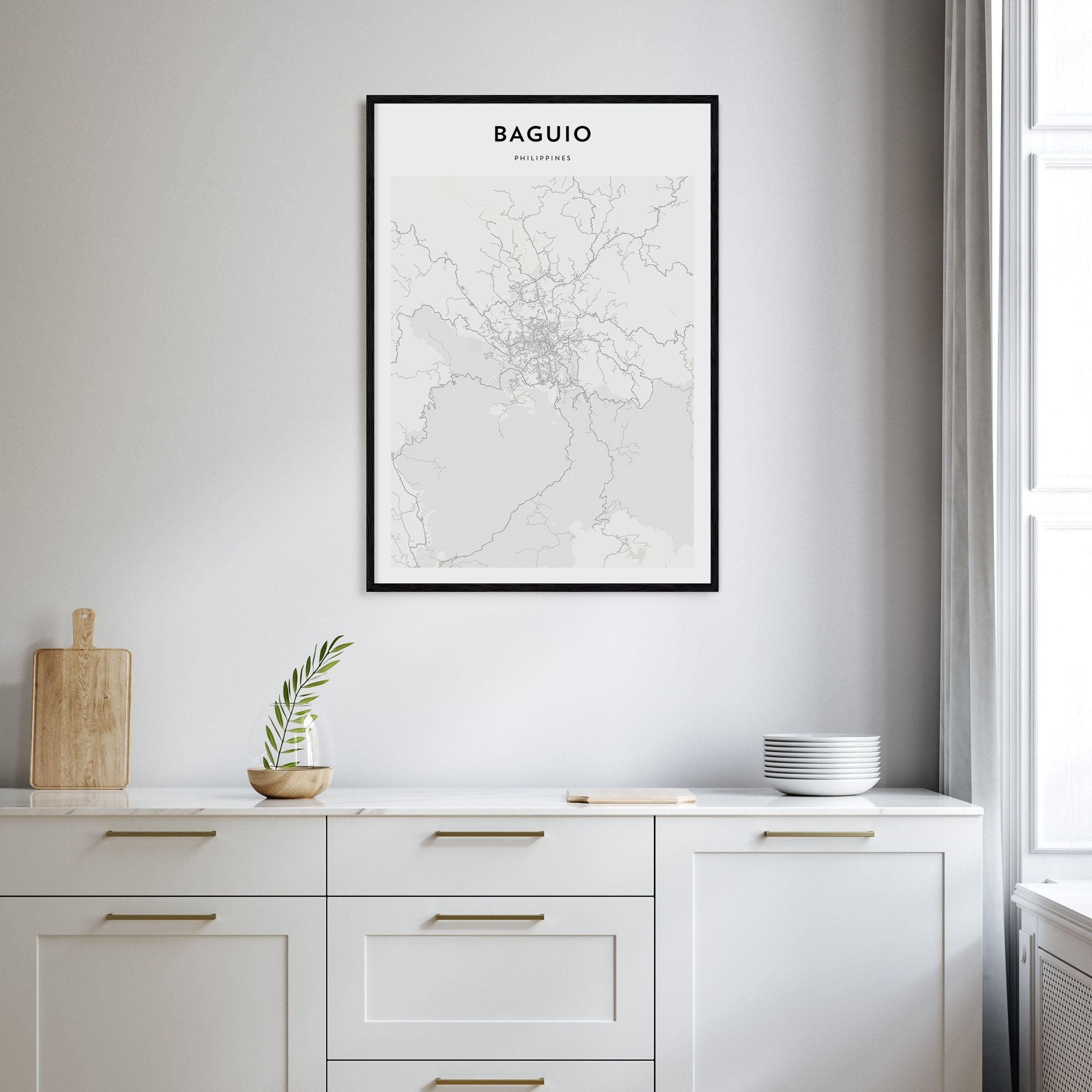 Baguio Map Portrait Poster