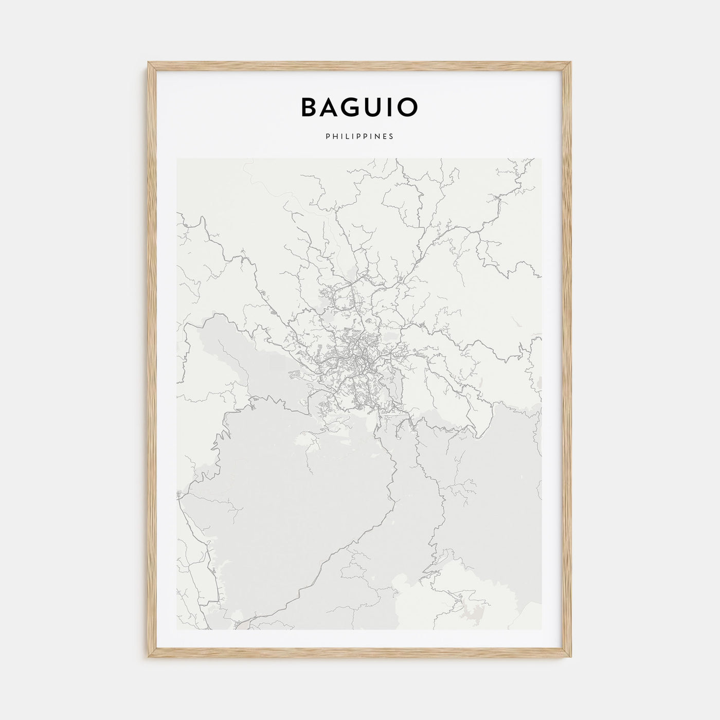 Baguio Map Portrait Poster