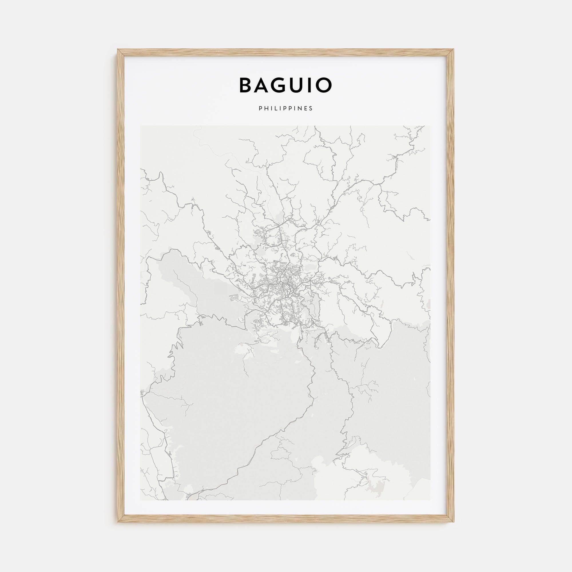 Baguio Map Portrait Poster