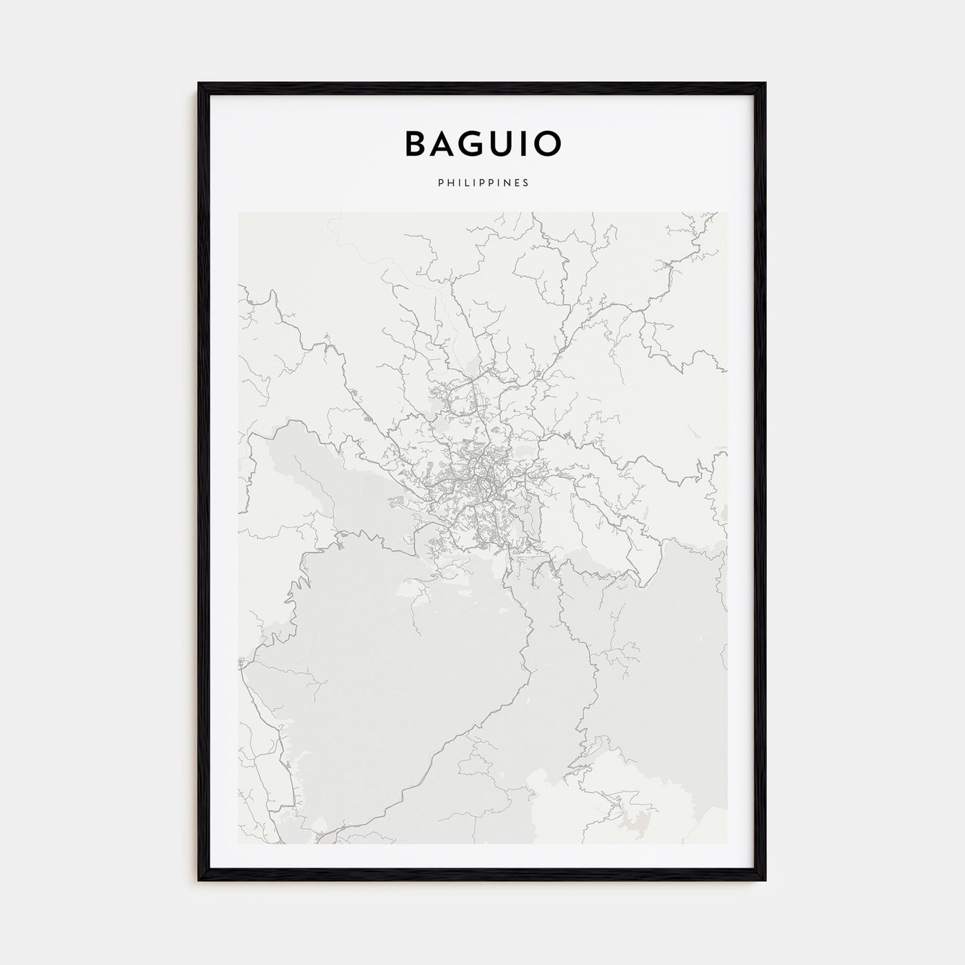 Baguio Map Portrait Poster