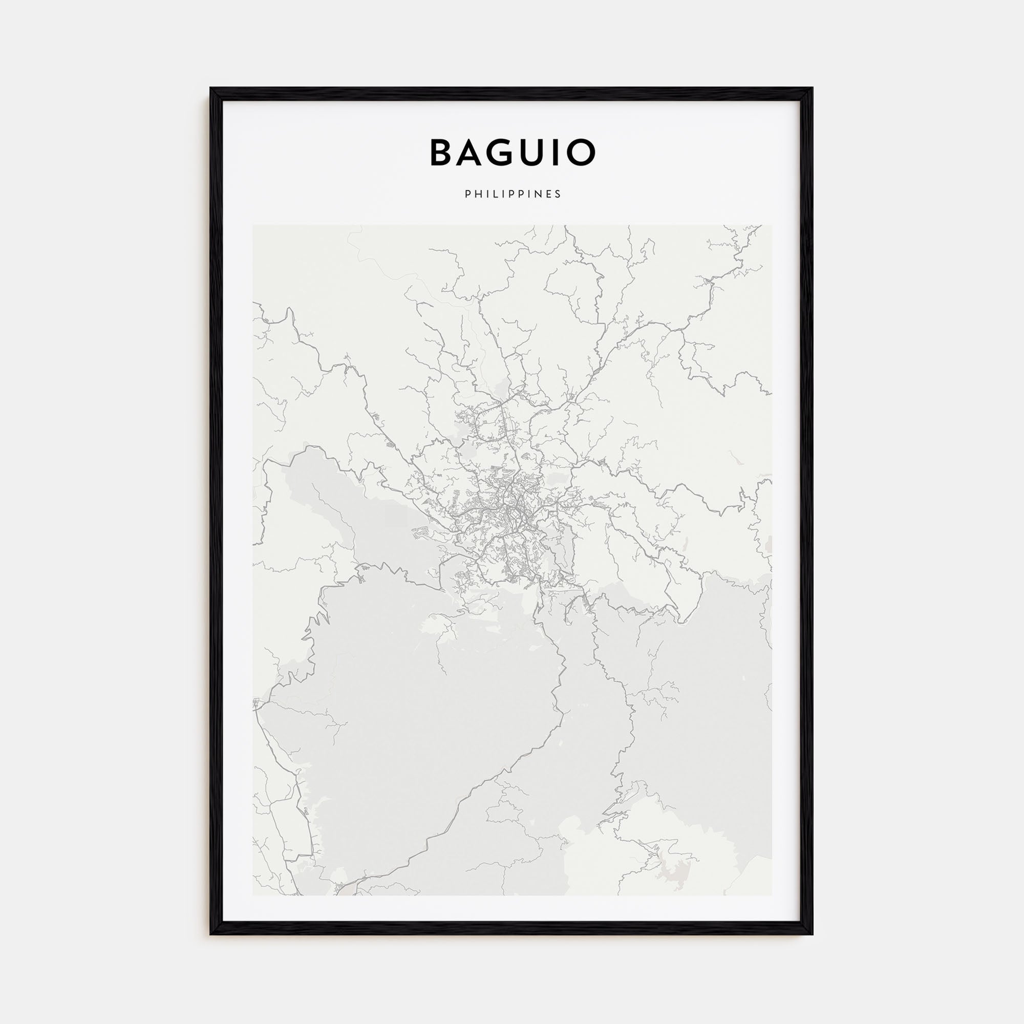 Baguio Map Portrait Poster