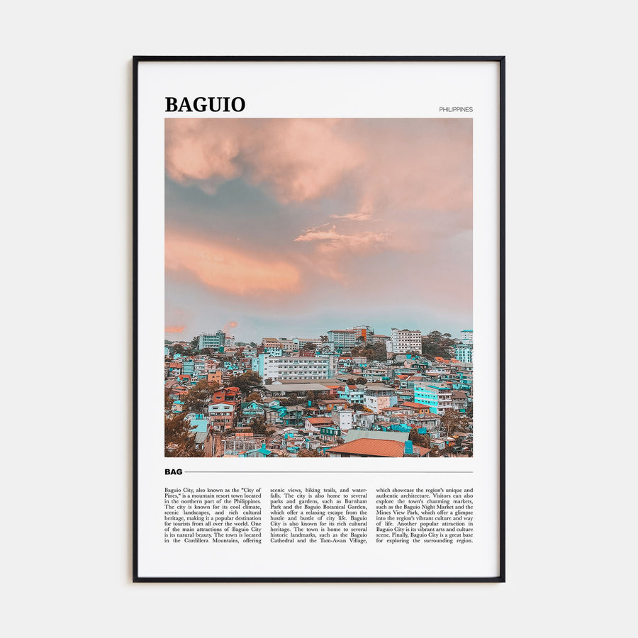 Baguio Travel Color Poster