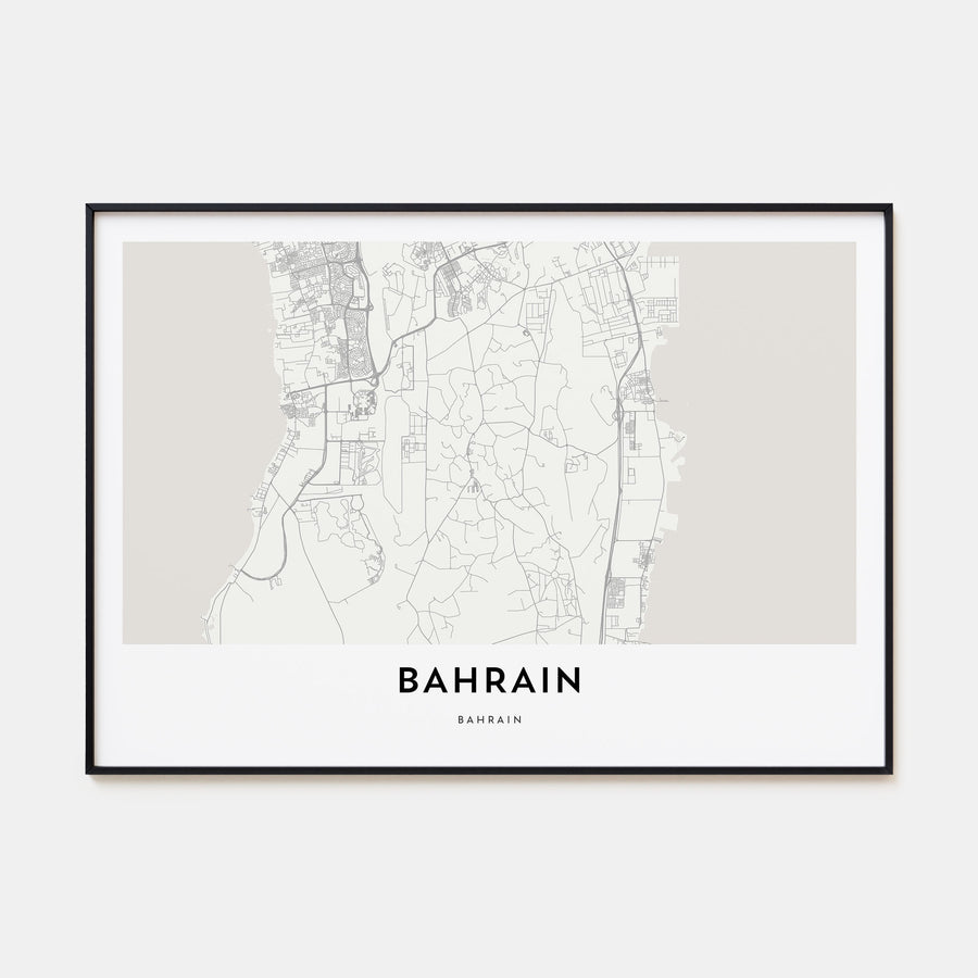 Bahrain Map Landscape Poster