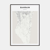 Bahrain Map Portrait Poster