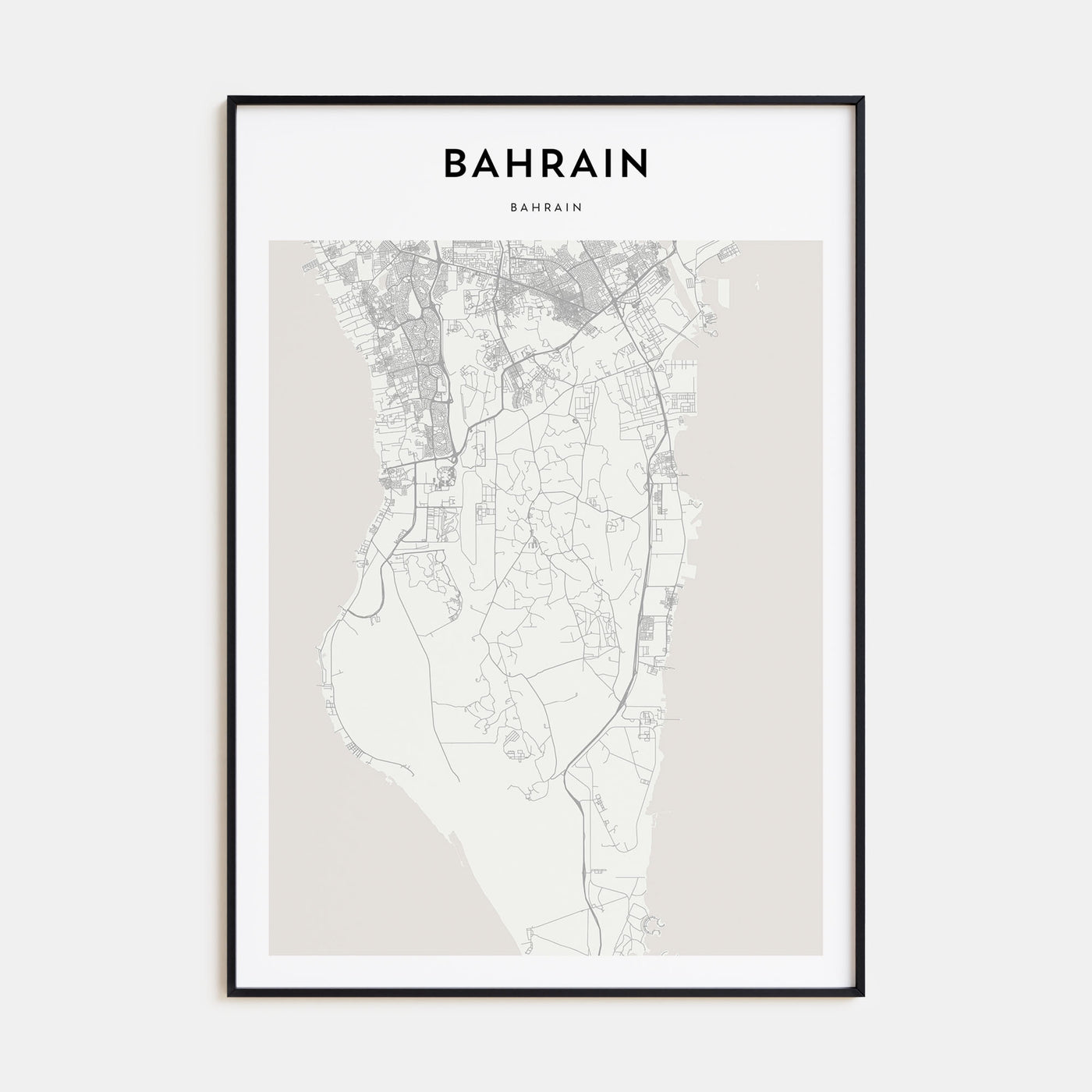Bahrain Map Portrait Poster