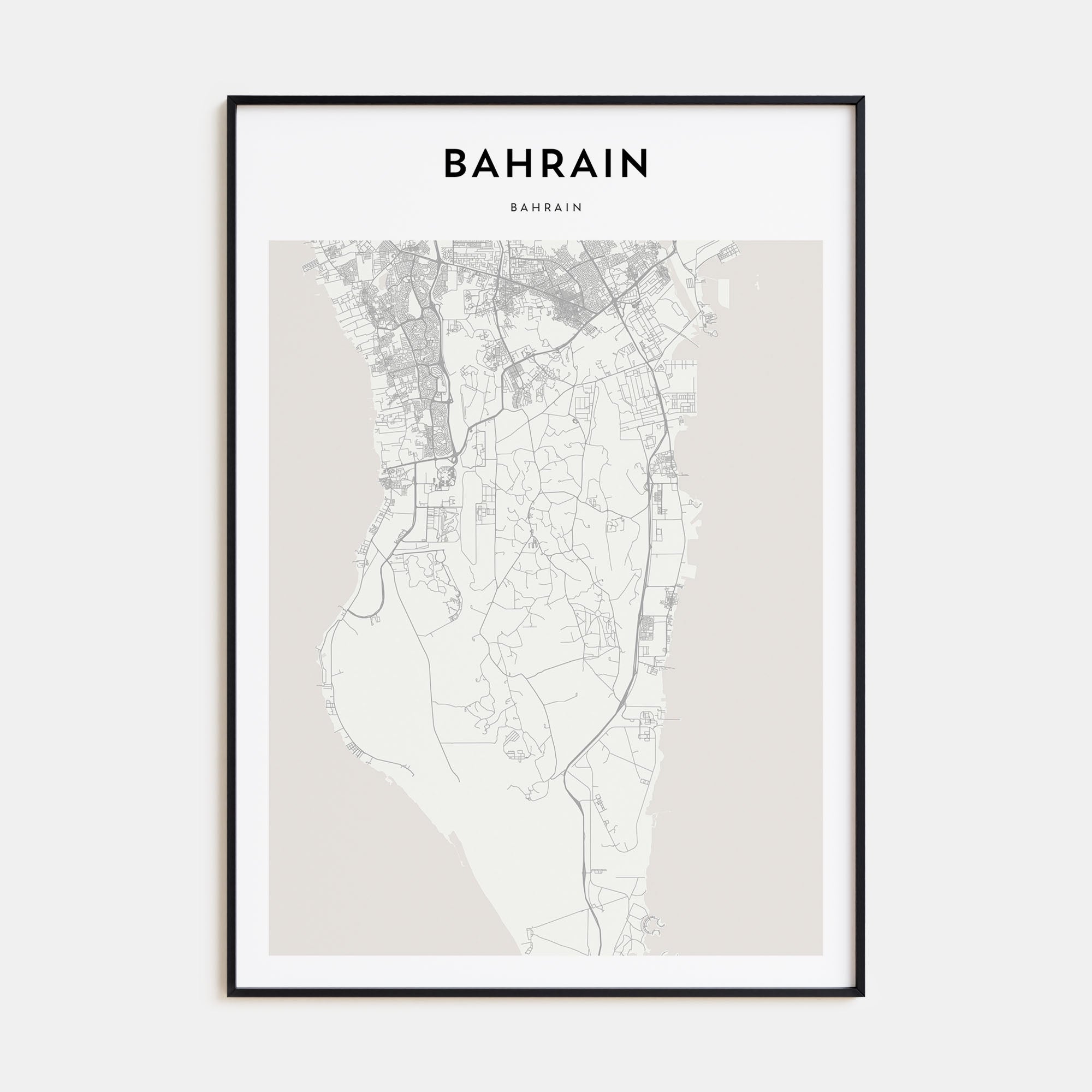 Bahrain Map Portrait Poster