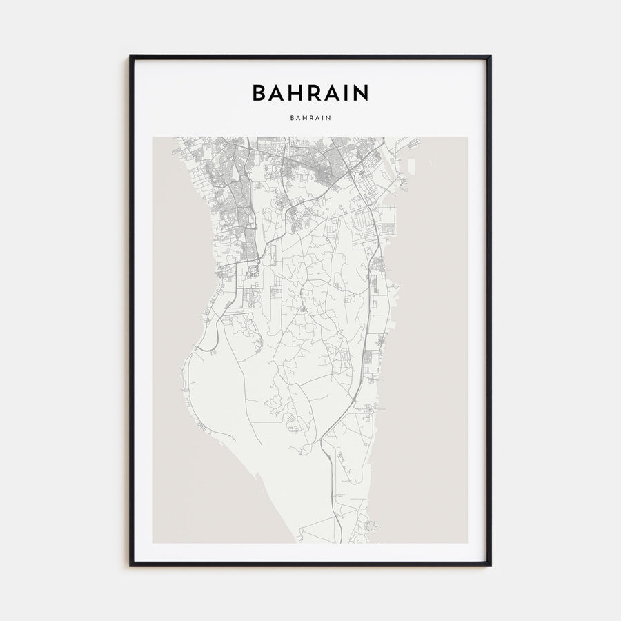 Bahrain Map Portrait Poster