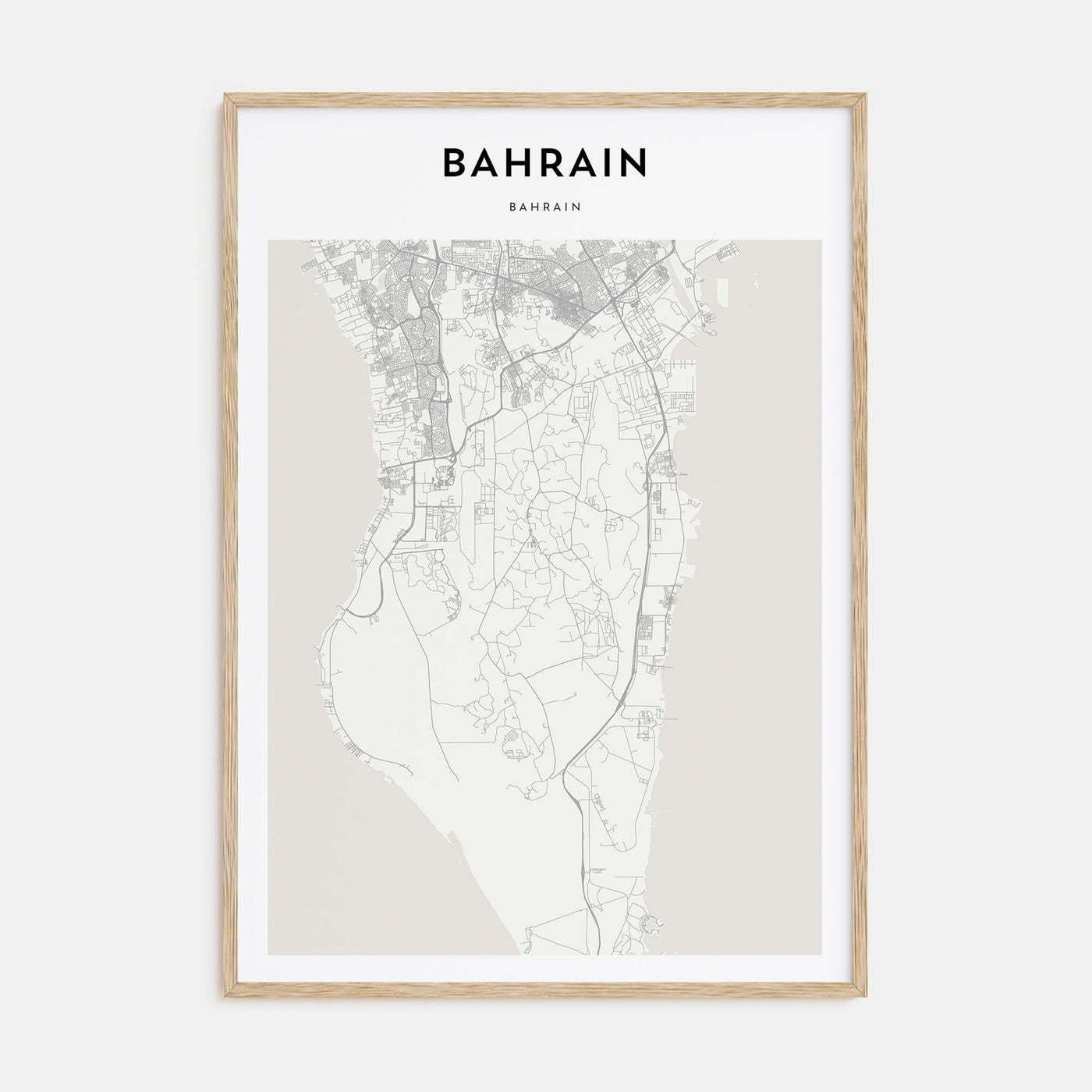 Bahrain Map Portrait Poster