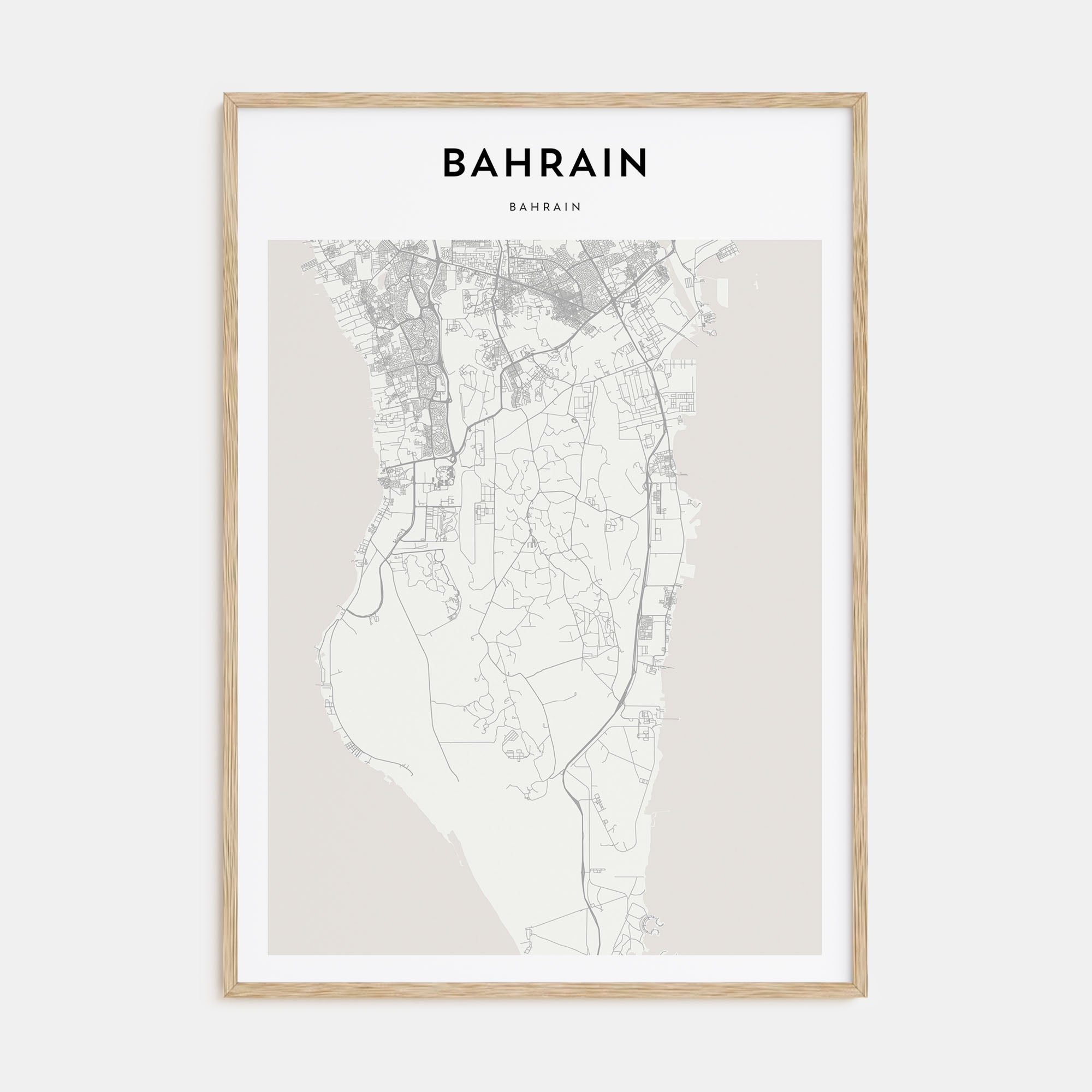 Bahrain Map Portrait Poster
