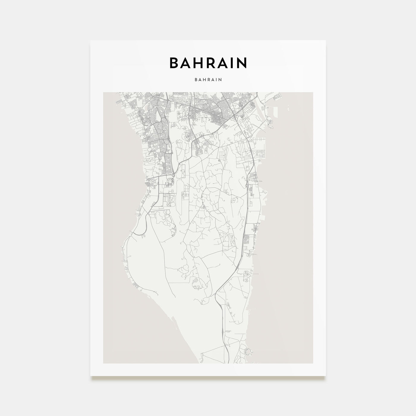 Bahrain Map Portrait Poster