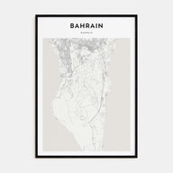 Bahrain Map Portrait Poster