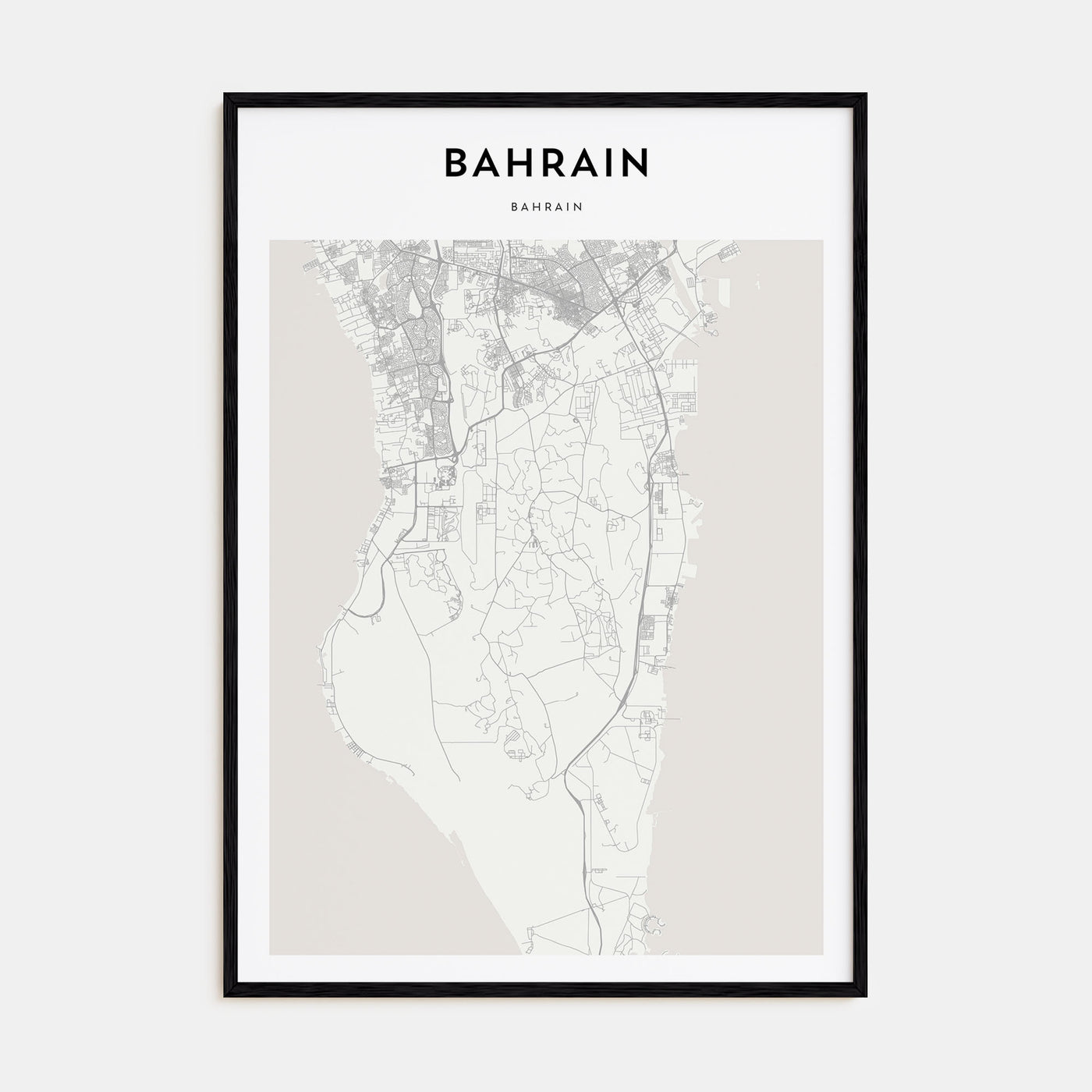 Bahrain Map Portrait Poster