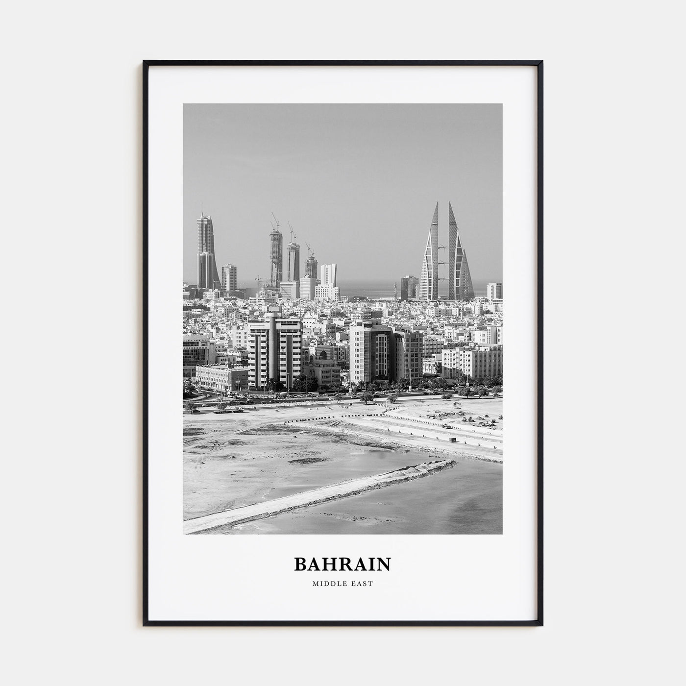 Bahrain Portrait B&W Poster