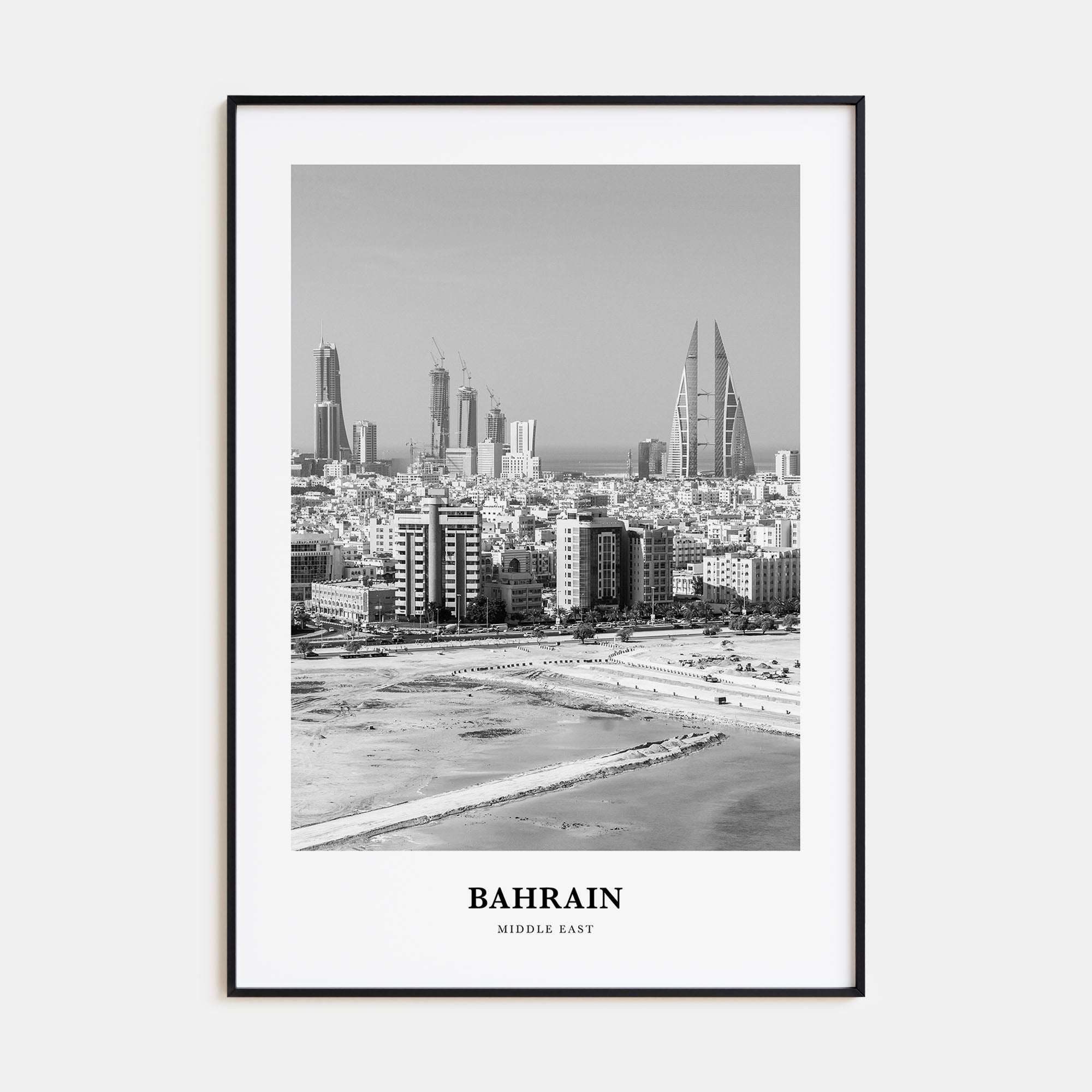 Bahrain Portrait B&W Poster