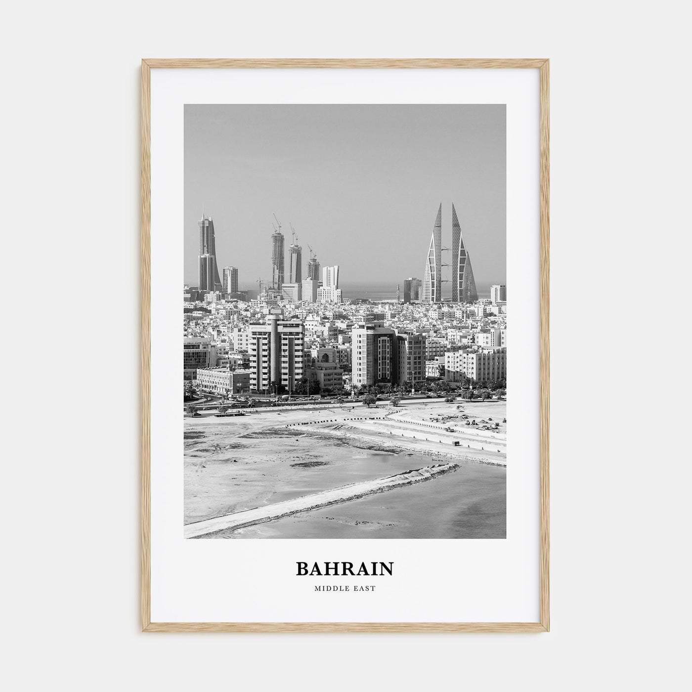 Bahrain Portrait B&W Poster