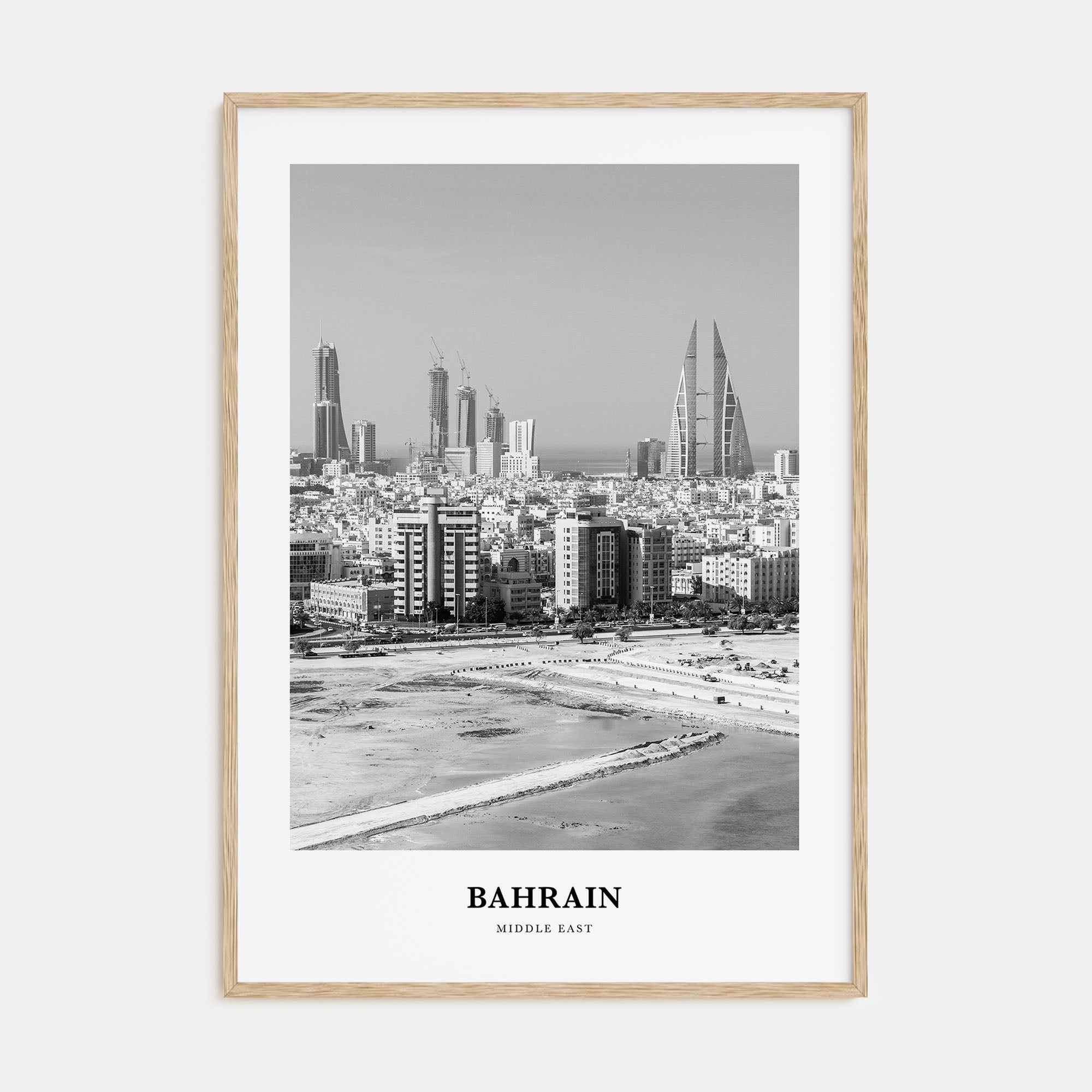 Bahrain Portrait B&W Poster