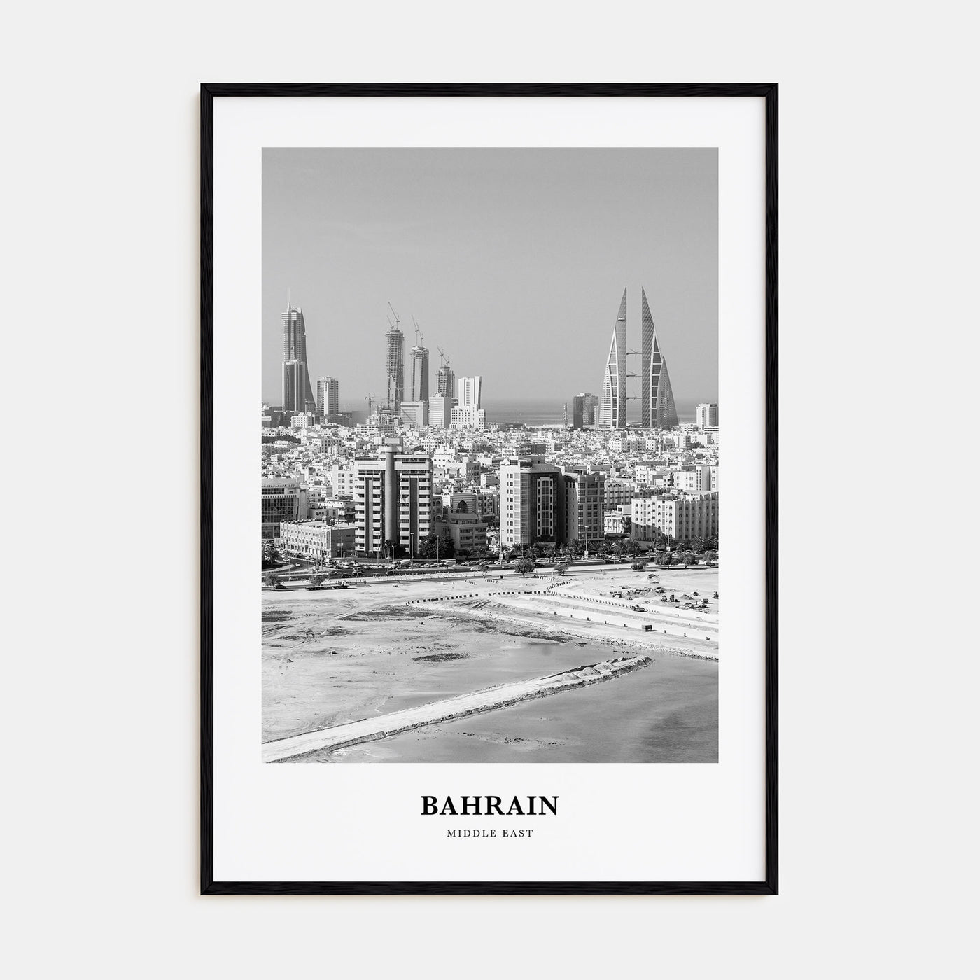 Bahrain Portrait B&W Poster