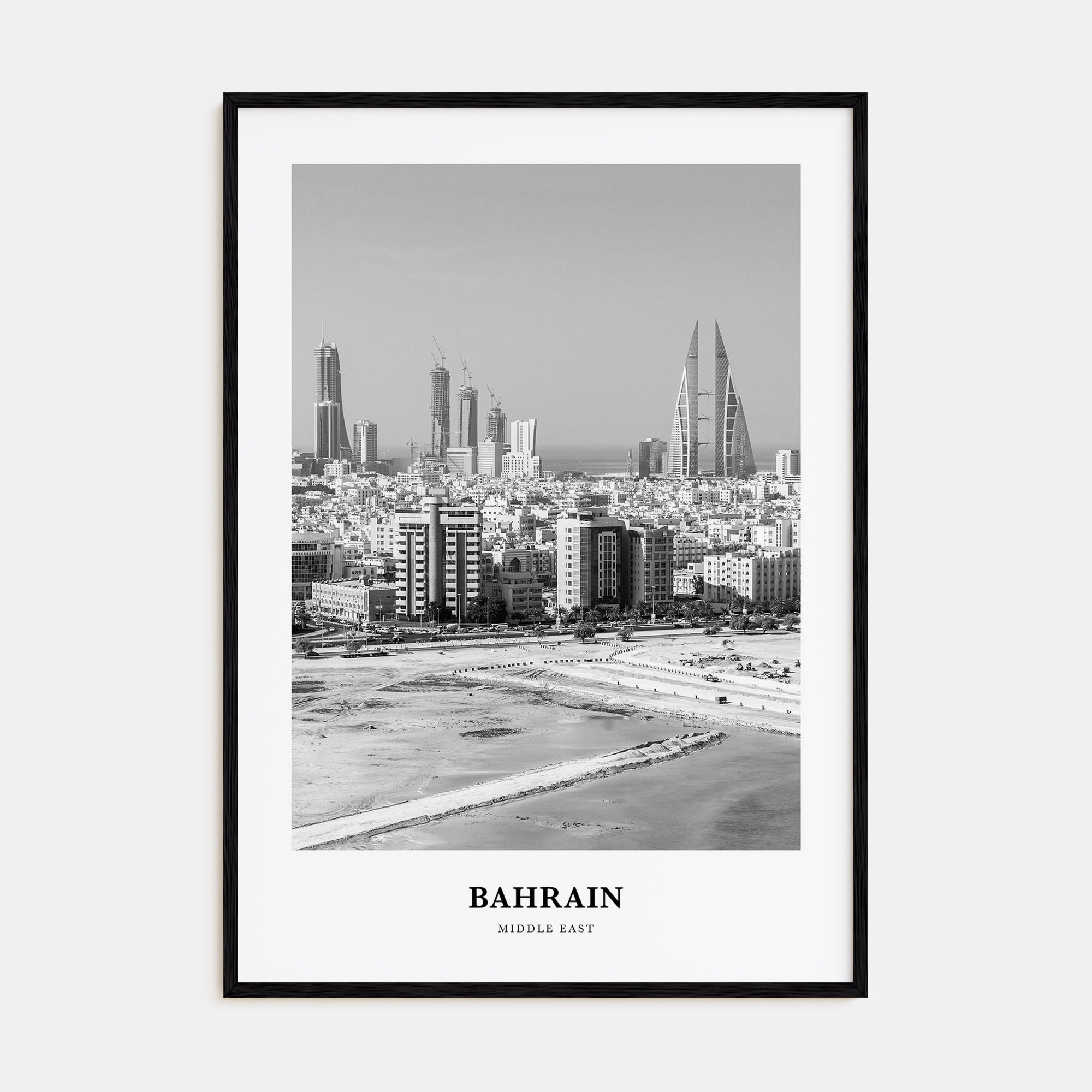 Bahrain Portrait B&W Poster