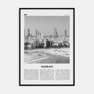 Bahrain Travel B&W Poster