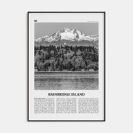 Bainbridge Island Travel B&W Poster