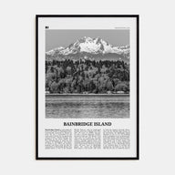 Bainbridge Island Travel B&W Poster
