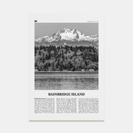 Bainbridge Island Travel B&W Poster