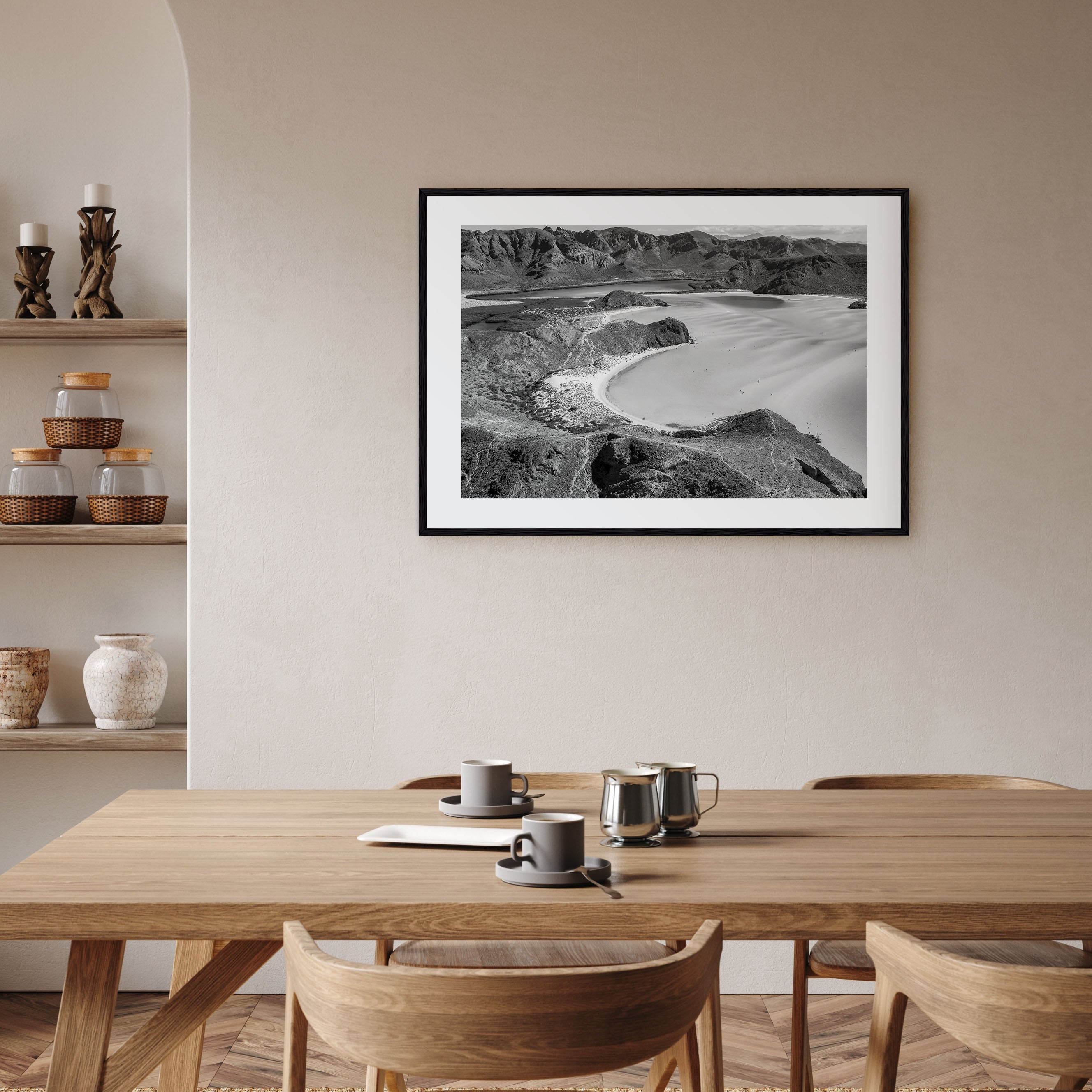 Baja California Sur Landscape B&W Poster