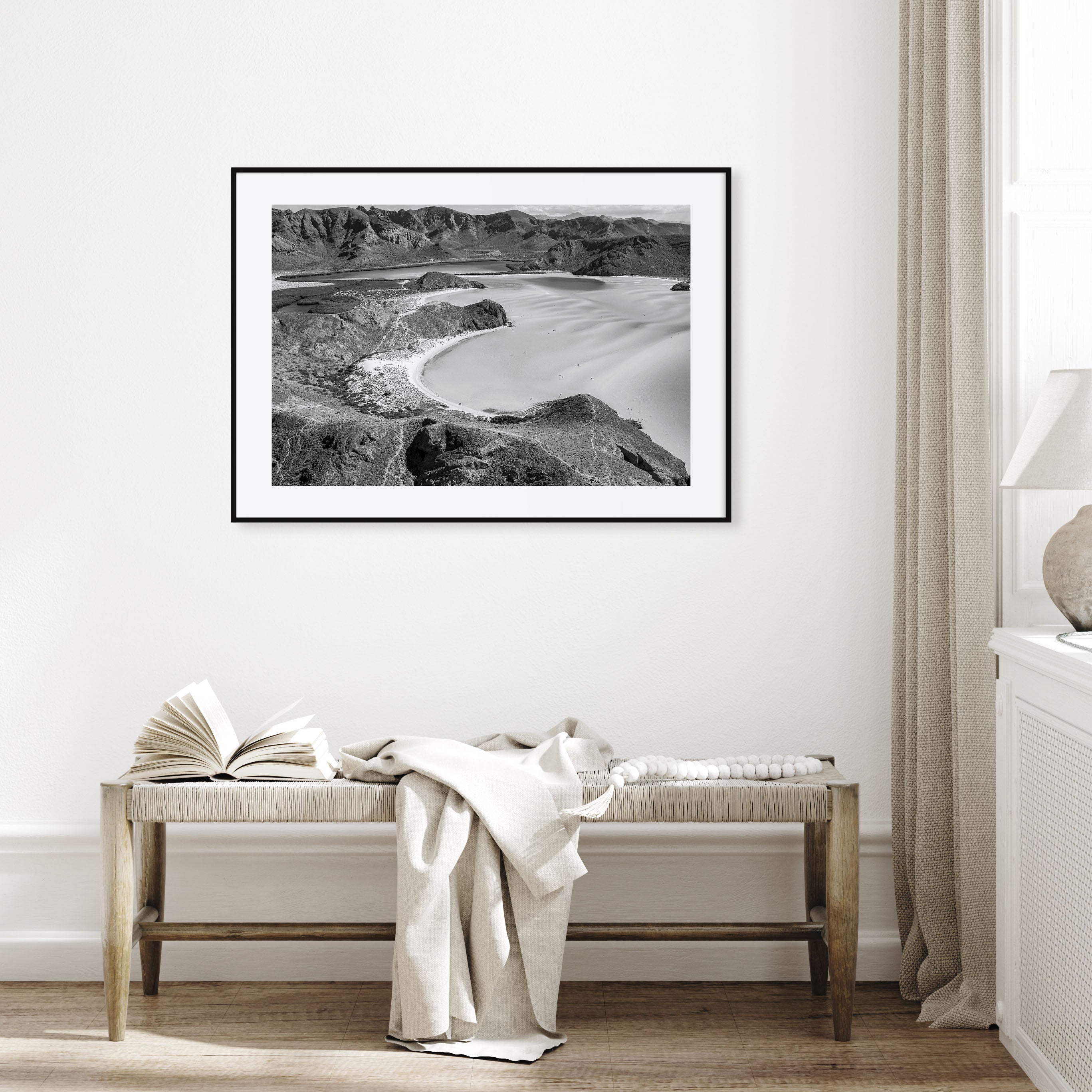 Baja California Sur Landscape B&W Poster