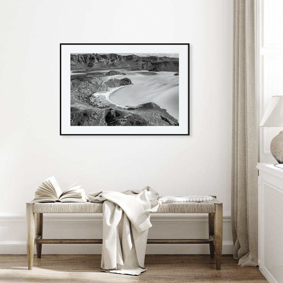Baja California Sur Landscape B&W Poster