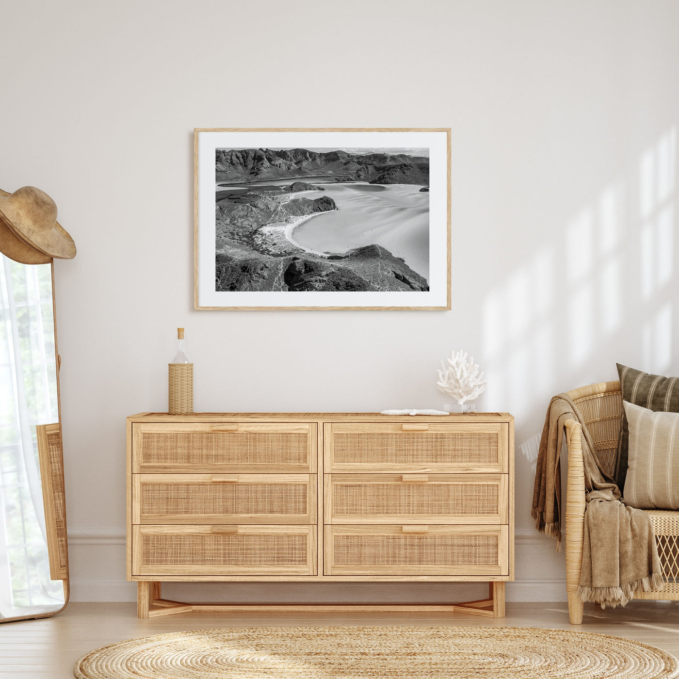 Baja California Sur Landscape B&W Poster