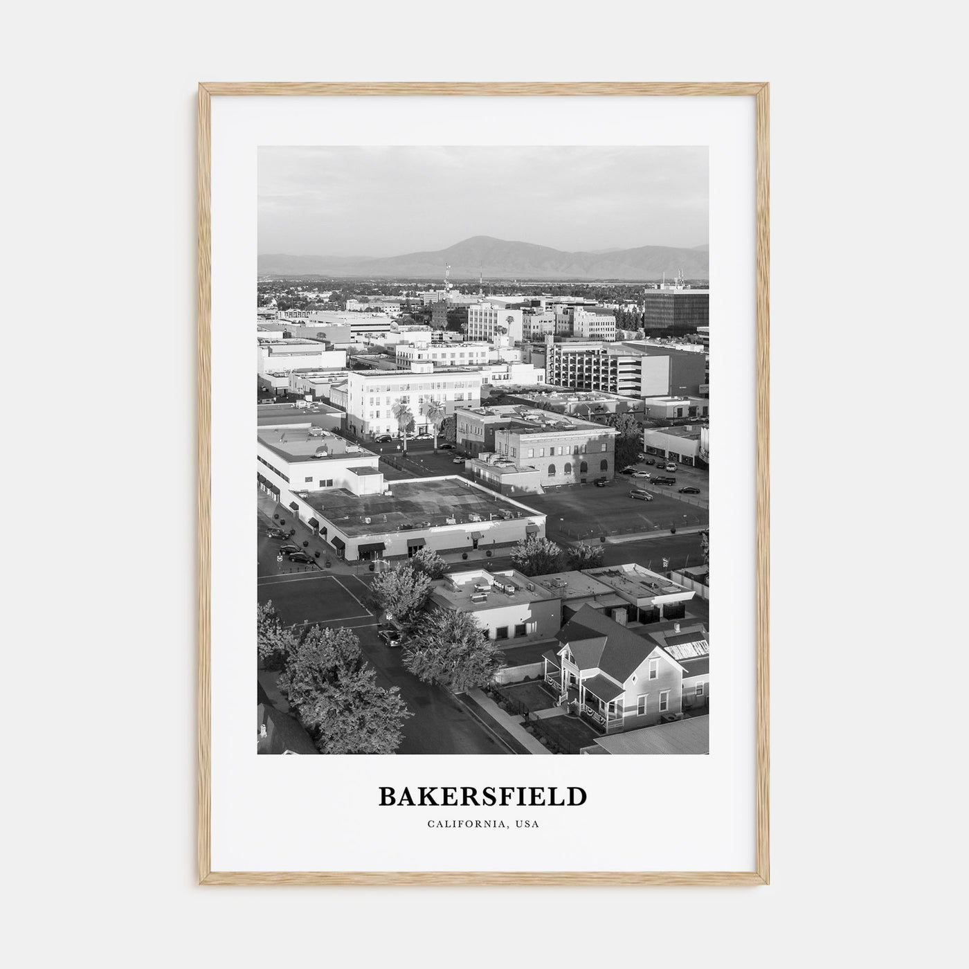 Bakersfield Portrait B&W Poster