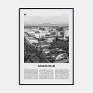 Bakersfield Travel B&W Poster