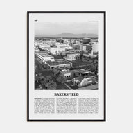 Bakersfield Travel B&W Poster
