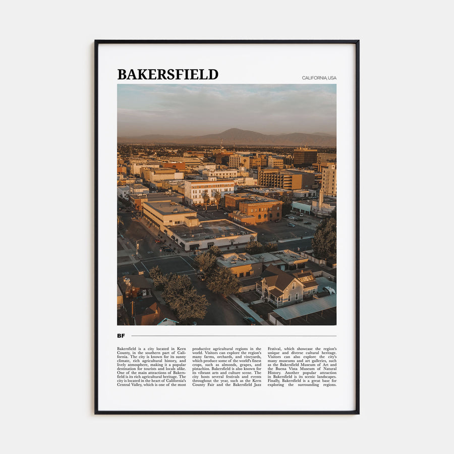 Bakersfield Travel Color Poster