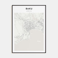 Baku Map Portrait Poster