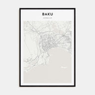 Baku Map Portrait Poster