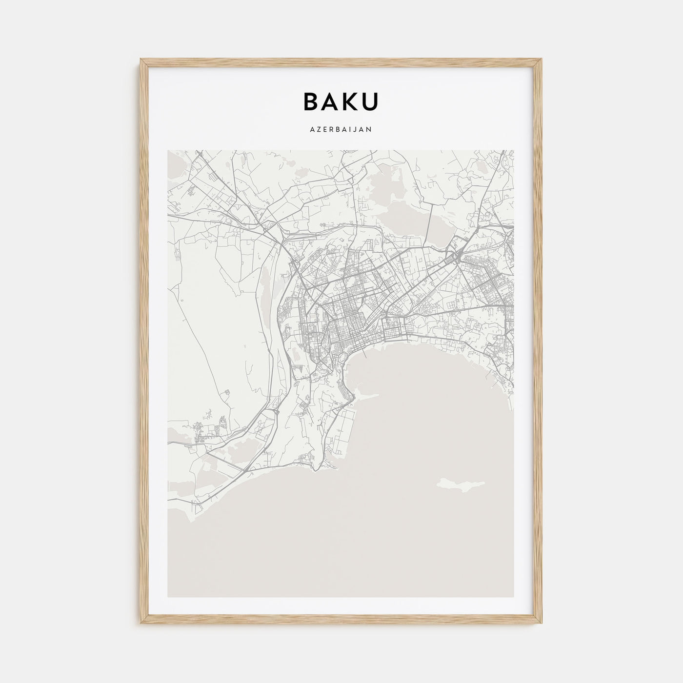 Baku Map Portrait Poster