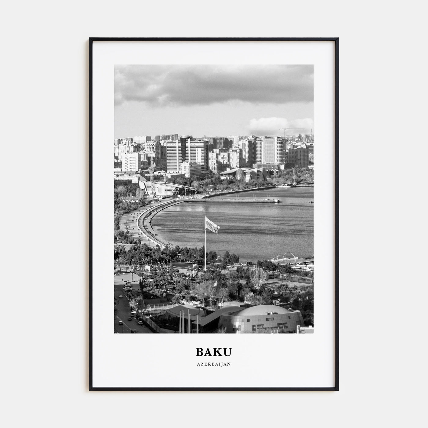 Baku Portrait B&W Poster