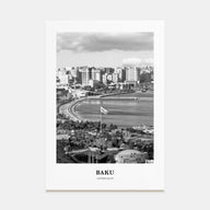 Baku Portrait B&W Poster